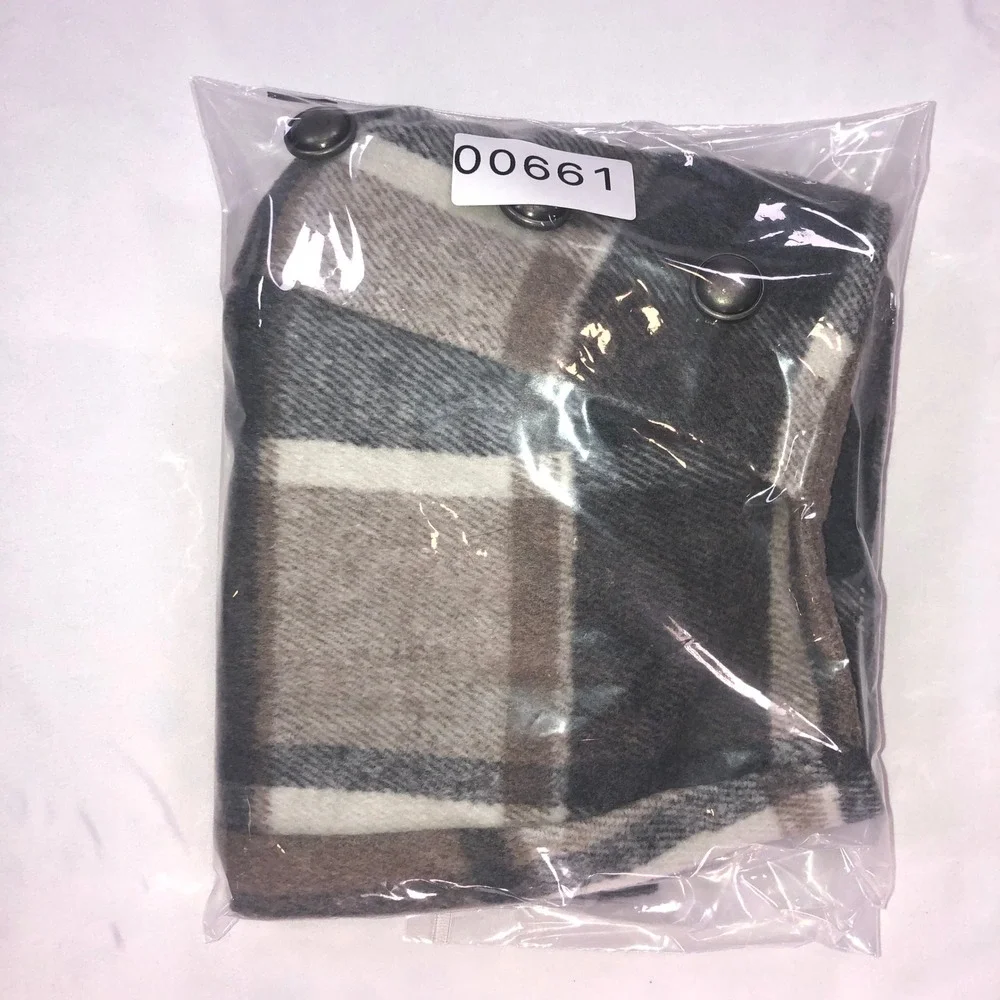 Forever 21 Plaid Wool Blend Skort Grey Brown Button Front Mini Skirt Shorts S - Picture 10 of 10